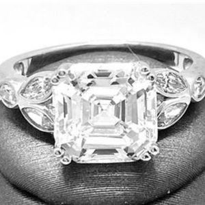 .925 Sterling Silver 5.75 ctw Diamonique Diamonds Engagement Ring sz6